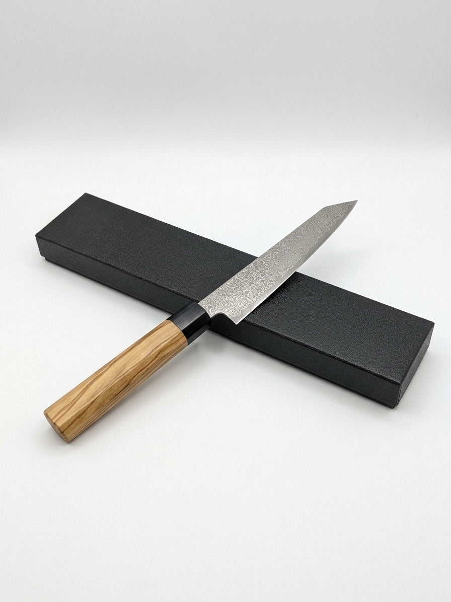 Pisau Dapur Jepang Kuranowa Raku VG10 Damascus 67-layer K-Petty 135mm