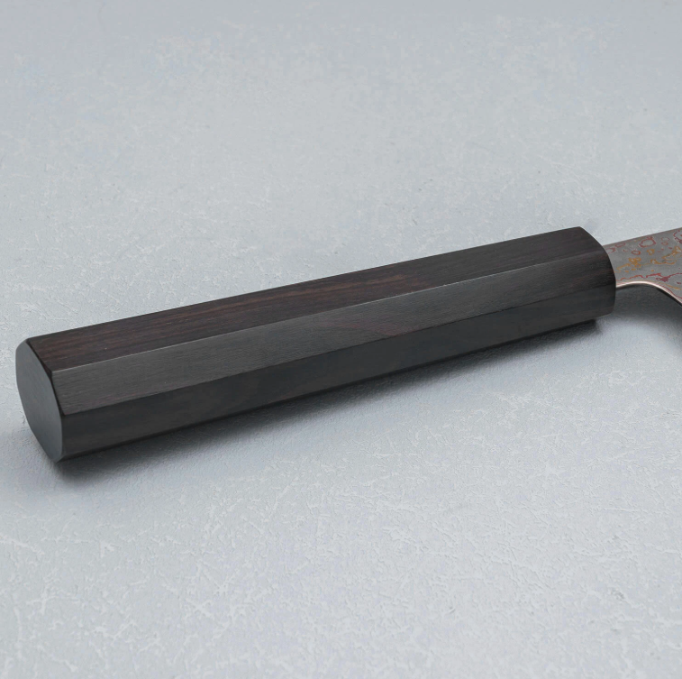Pisau Dapur Jepang HATSUKOKORO Kujaku V-Toku2 Rainbow Damascus Gyuto 210mm