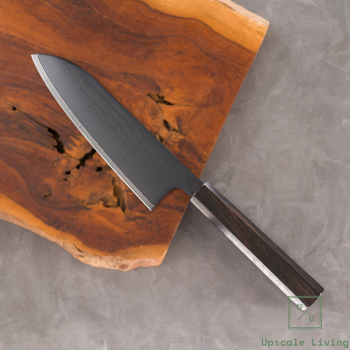Pisau Dapur Jepang Tojiro Sakuya VG10 Damascus Santoku 165mm
