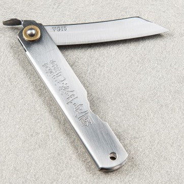 Higonokami VG-10 Warikomi NAGAO KANEKOMA 100mm Silver