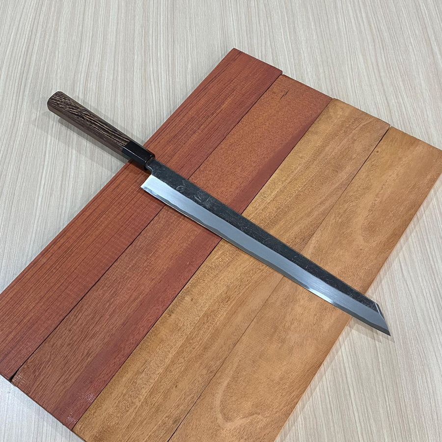 Japanese Knife Hatsukokoro Shirasagi Silver #3 Migaki Yanagiba 300mm