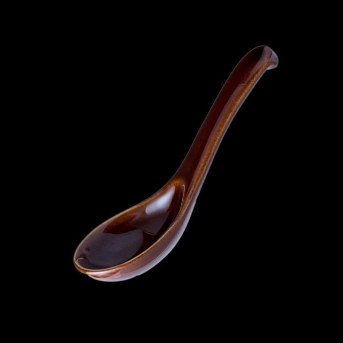 Ginpo Kikka Bankoyaki Ceramic Soup Spoon