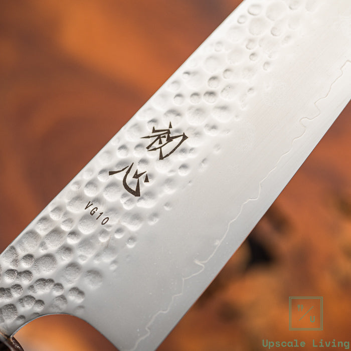 Pisau Dapur Jepang Hatsukokoro Hayabusa VG10 Tsuchime 3Layer Santoku 180mm