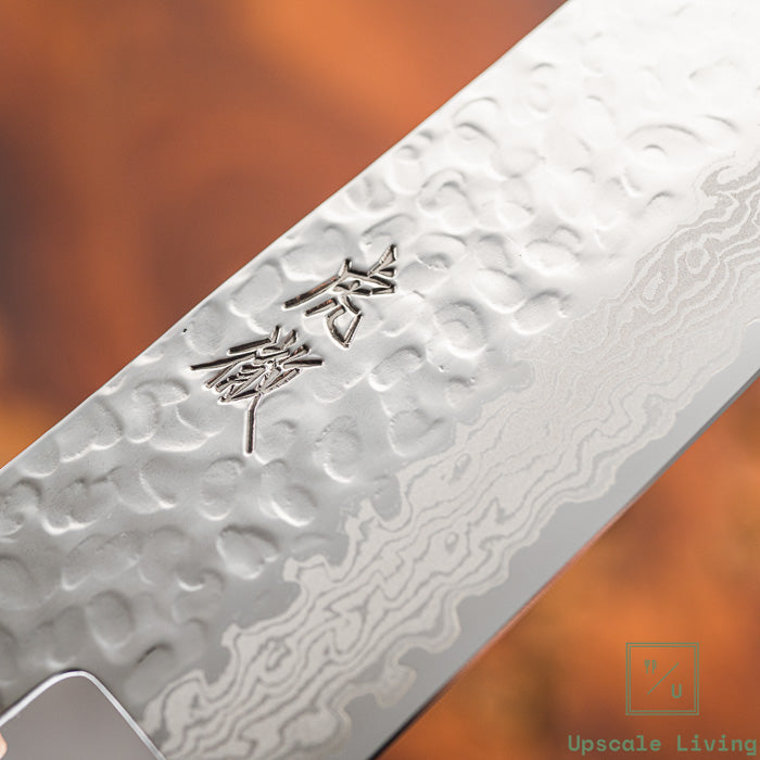 Pisau Dapur Jepang Kotetsu VG10 Tsuchime Damascus Wa-Santoku 180mm