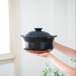 Japanese Ceramic Rice Cooker Pot Bankoyaki Ginpo Kikka 5 Cups