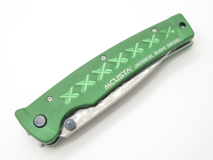 EDC Folding Knife MCUSTA VG10 Damascus Tsuchi BUSHI FUSION 85mm GREEN