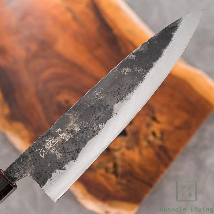 Japanese Artisan Knife Hatsukokoro Kurogane AO#2 Kurouchi Gyuto 210mm