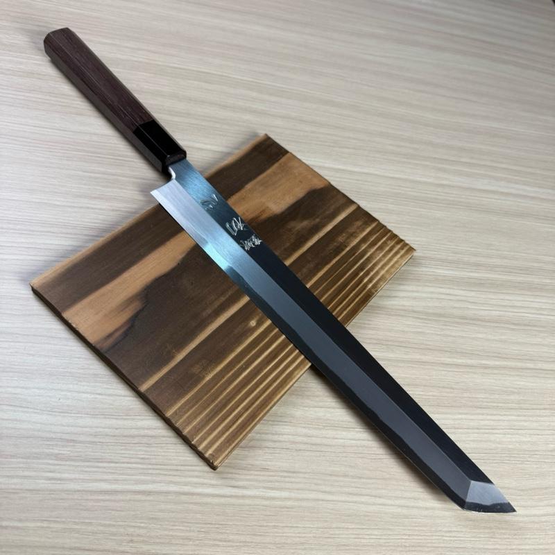 Japanese Artisan Knife Naohito Myojin Shisaragi Shirogami#2 Sakimaru Yanagi 330mm