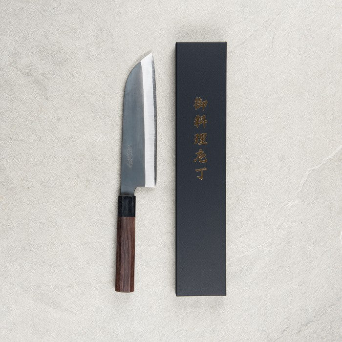 Yoshida Hamono ZDP189 Kurouchi Santoku 180mm