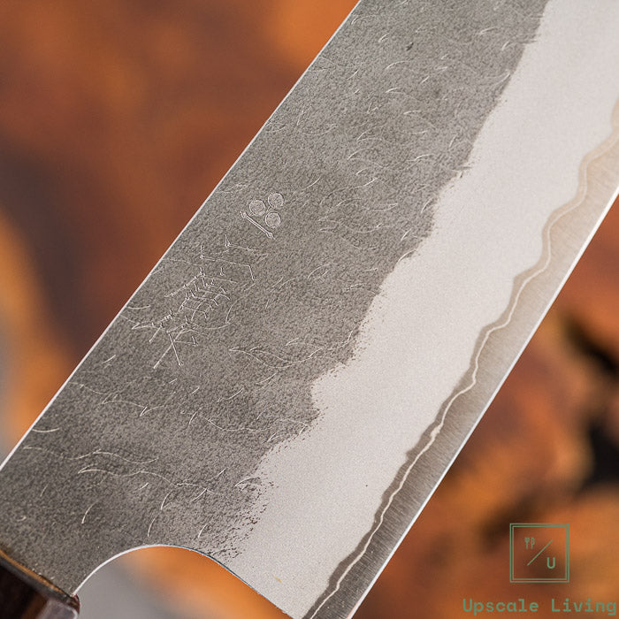 Pisau Dapur Jepang Nigara Hamono Aogami super steel Tsuchime Santoku180mm