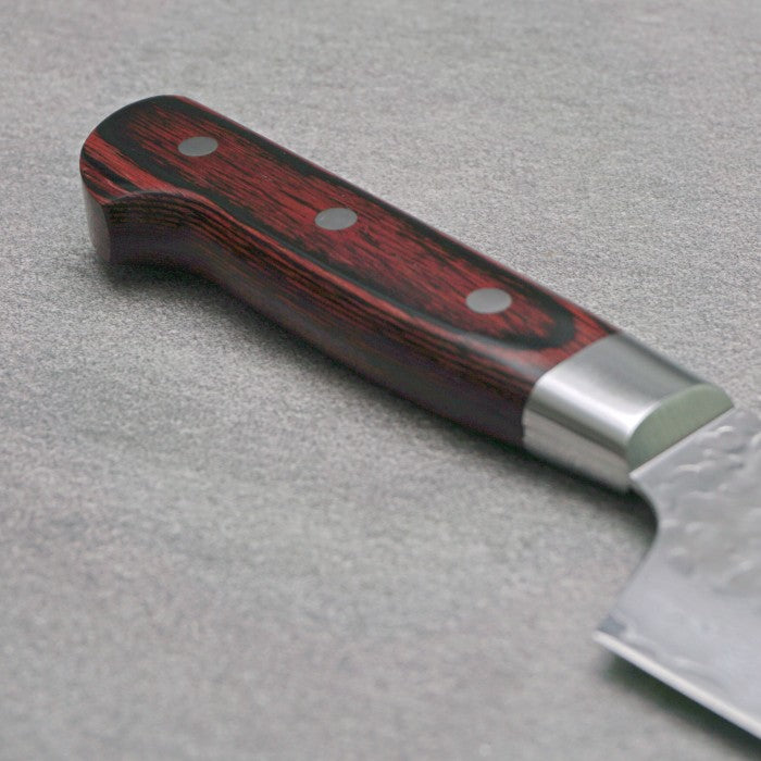 Pisau Jepang SAKAI TAKAYUKI 33-Layer Damascus VG10 Hammered Kengata 190mm