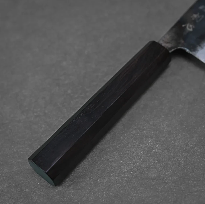 Pisau Dapur Jepang Hatsukokoro Shikkoku Aogami Blue 2 Kurouchi Bunka 165mm