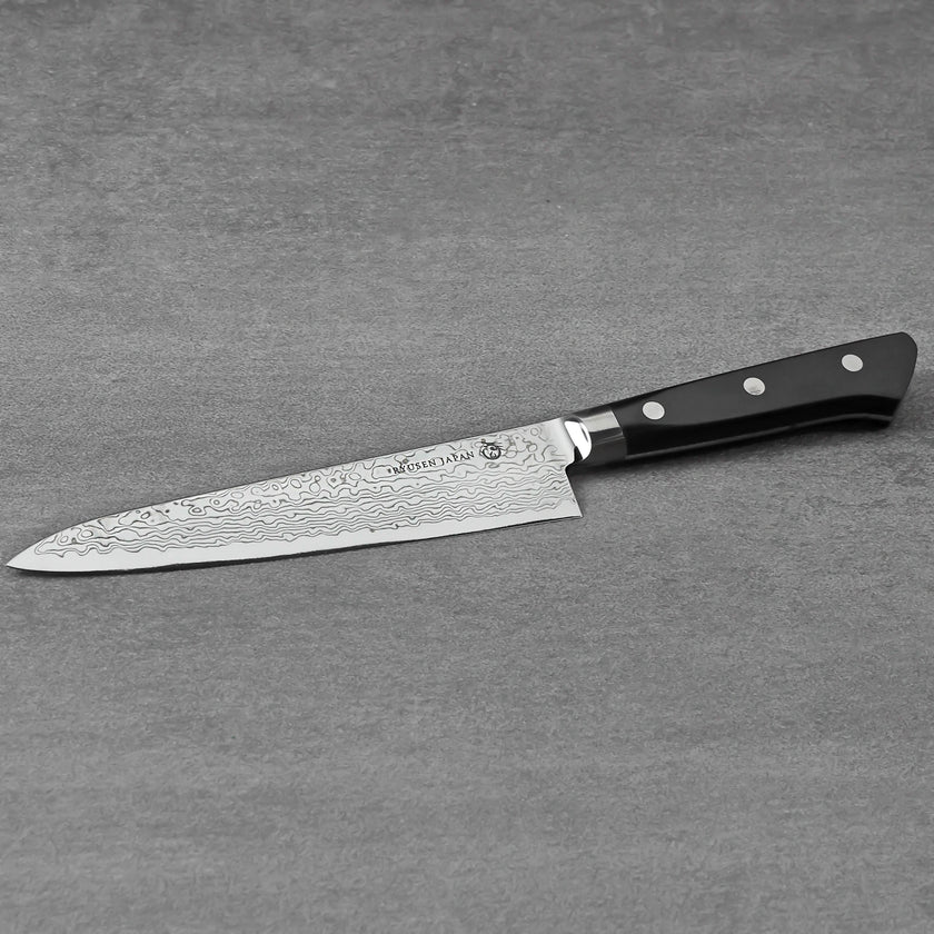 Pisau Dapur Jepang Ryusen Bonten Unryu VG10 Damascus Petty 150mm