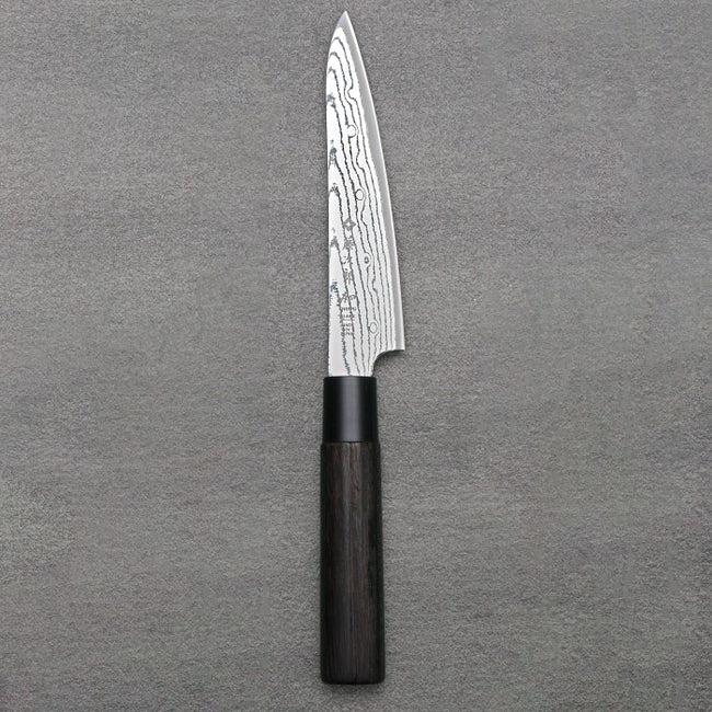 Japanese Knife TOJIRO Shippu Black DP Damascus Steel Petty 130mm