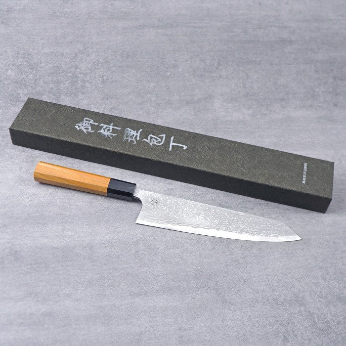 Yoshihiro Yauji Aogami #2 Damascus Kiritsuke Gyuto 210mm