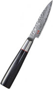 Pisau Dapur Jepang Senzo Classic Paring Knife Black Pakkawood Red Ring 80mm