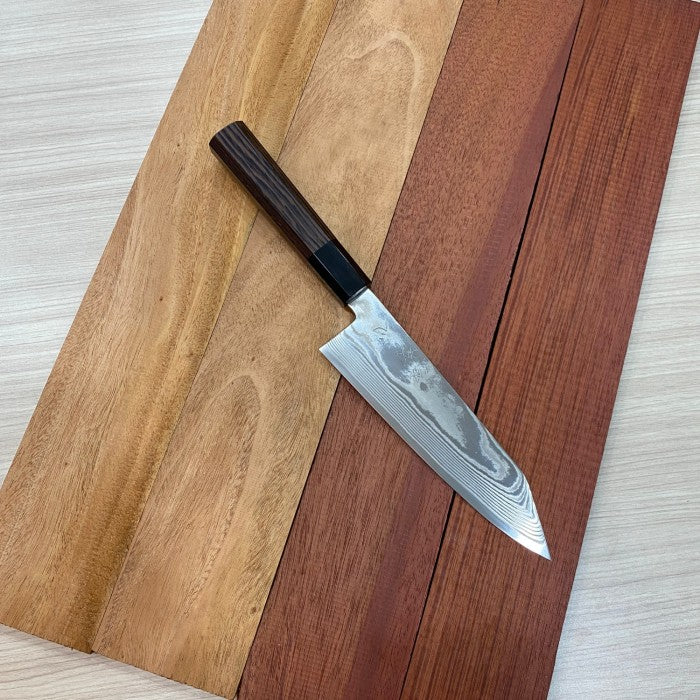 Japanese Knife Hatsukoro GIN-SAN Ginso Nickel Damascus Bunka 180mm