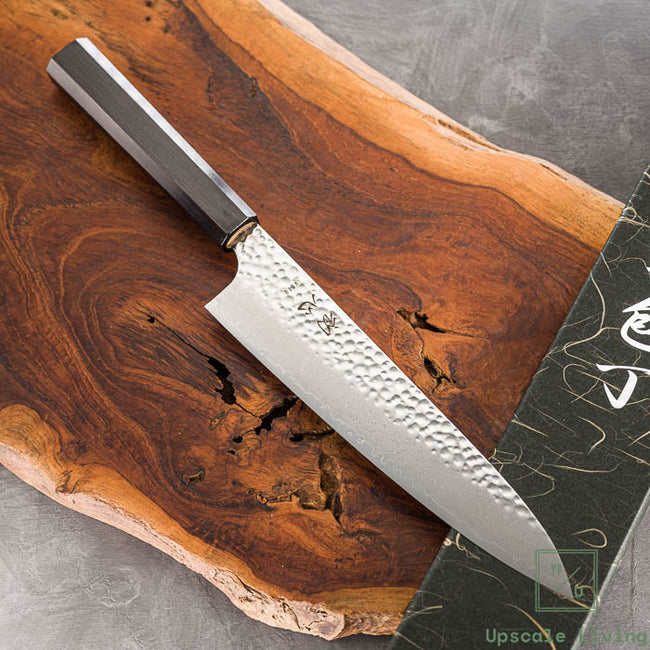 Pisau Dapur Jepang Hatsukokoro Taka VG-10 Tsuchime Damascus Gyuto 210mm