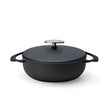 Casserole Pot UNILLOY Casserole Shallow Matt Black