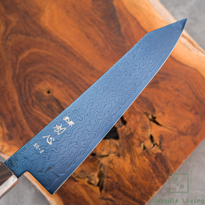 Hatsukokoro Ryuhyo Blue coating  SG2 Damascus Kiritsuke Gyuto210mm