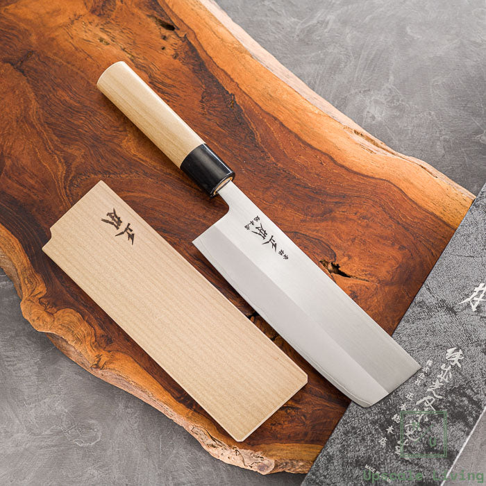 Japanese Artisan Knife Masamoto Powder SS Wa Nakiri Knife With Saya