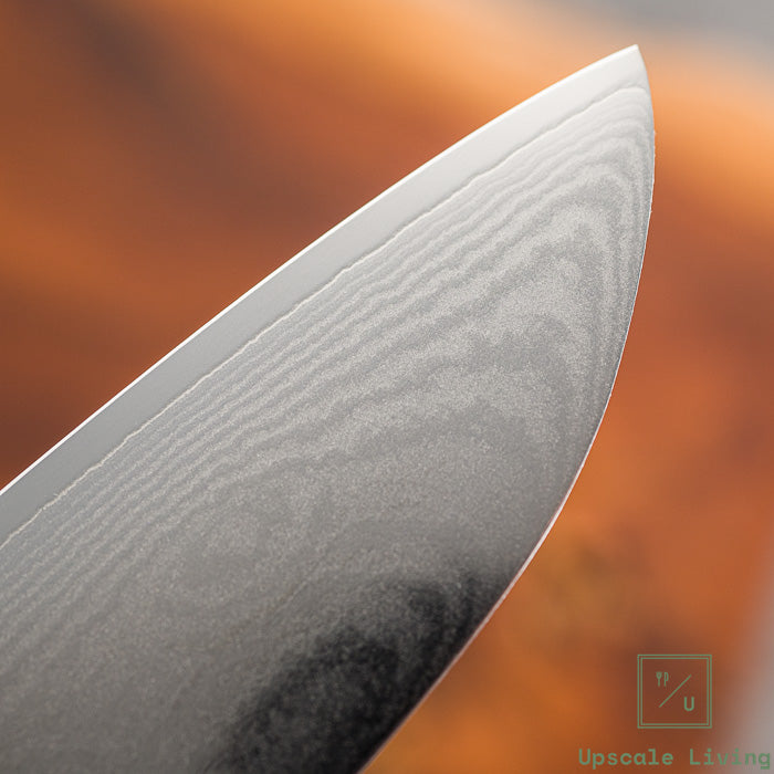 Pisau Dapur Jepang Yasuda hamono Minamotono Kotetsu VG10 Damascus 33-layer Santoku 180MM