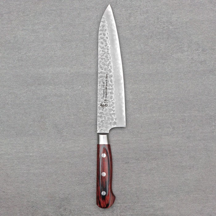 SAKAI TAKAYUKI 33-Layer Damascus Hammered Gyuto 210mm