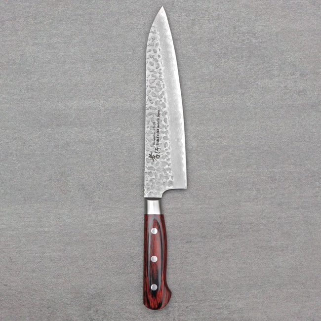 SAKAI TAKAYUKI 33-Layer Damascus Hammered Gyuto 210mm
