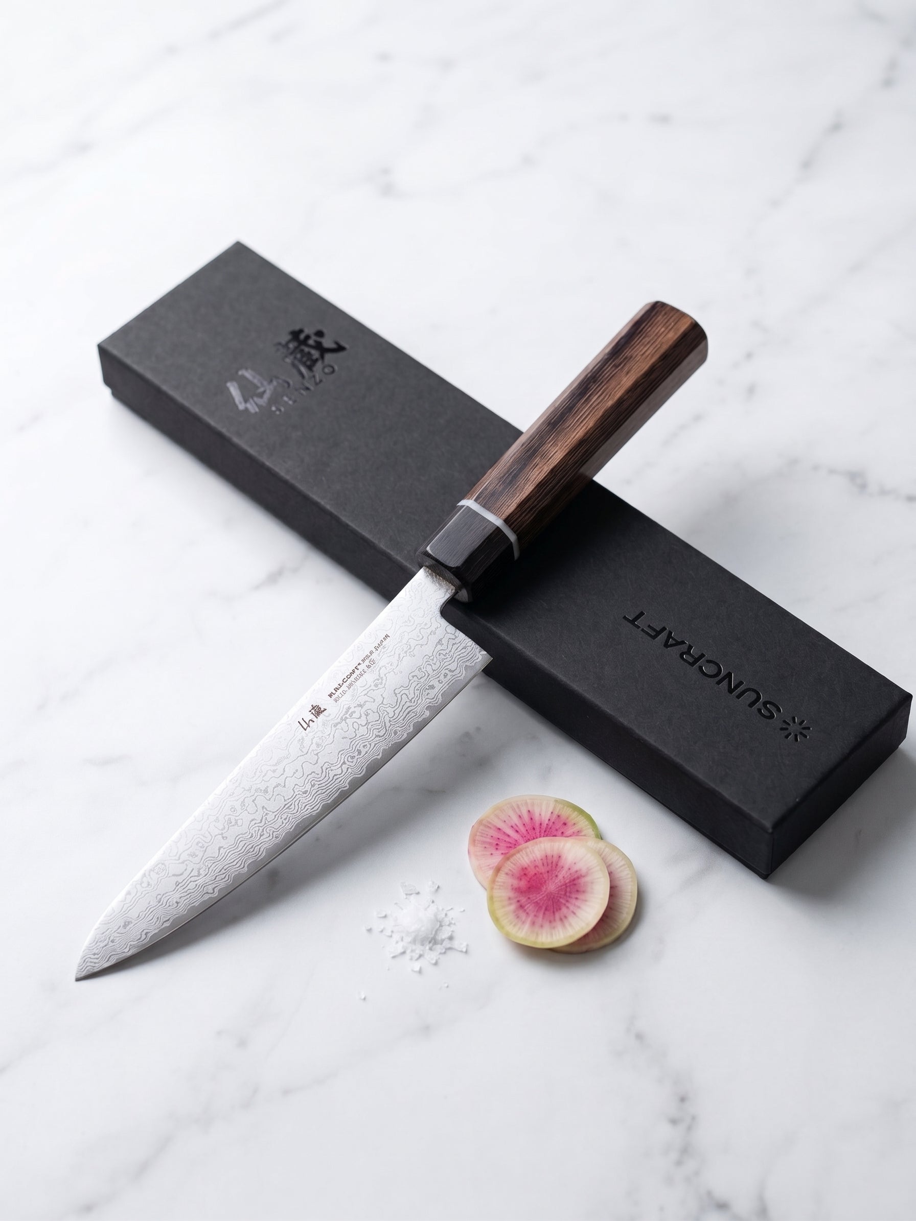 Pisau Dapur Jepang Suncraft Senzo Black VG10 Ko Santoku 143mm