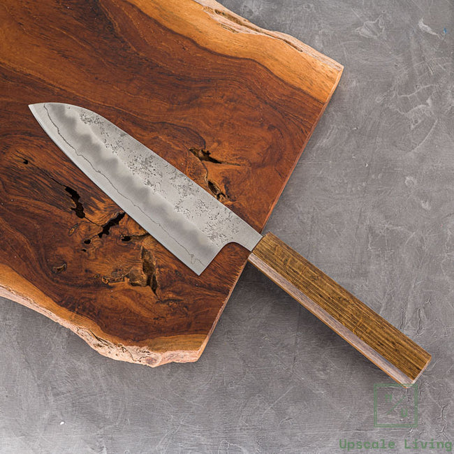 Pisau Dapur Jepang OUL Silver#3 Nashiji Santoku 165mm