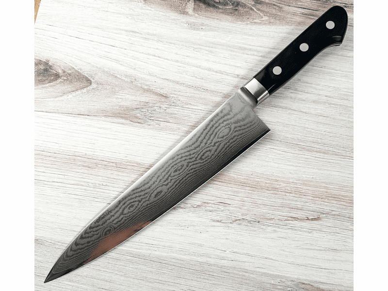 Pisau Dapur Jepang Yasuda hamono Minamotono Kotetsu VG10 Damascus 33-layer Gyuto 210MM