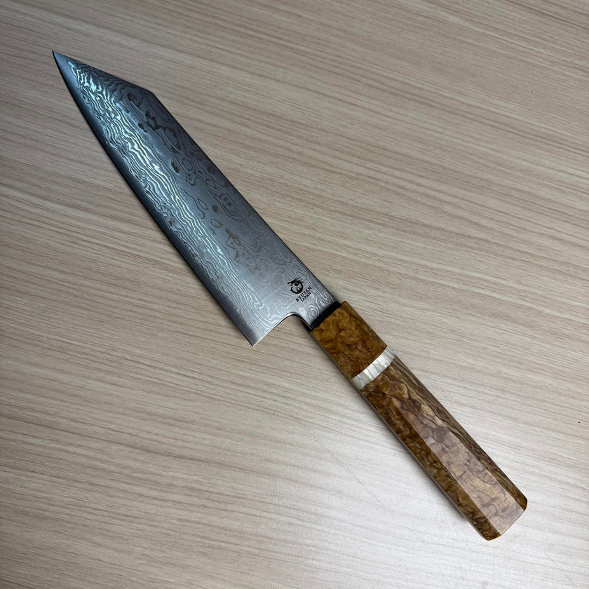 Pisau Dapur Jepang Ryusen Fukakuryu KAI ATS314 Damascus WA Bunka 170mm