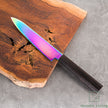 Pisau Dapur Jepang Hatsukokoro Ryuhyo rainbow coating SG2 Damascus Petty150mm