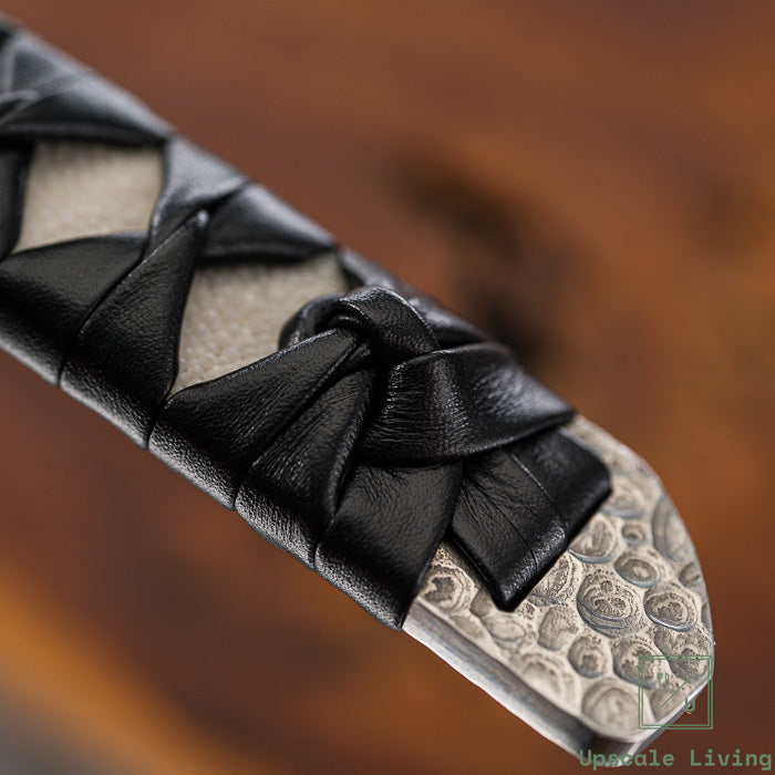 EDC MCUSTA MC-242GD Damascus SPG2 Core Leather/Stingray 10.5