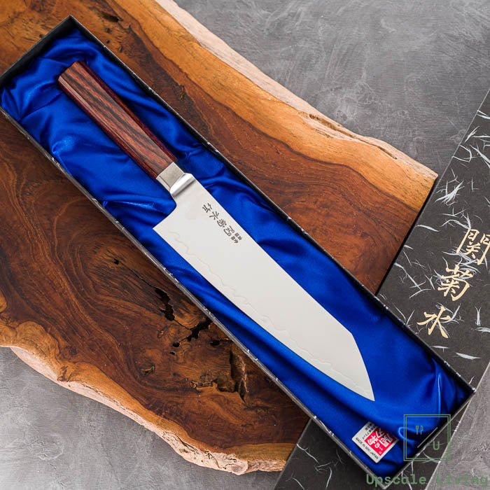 Pisau Jepang Kirinami VG10 Bunka 180mm Mahogany Handle