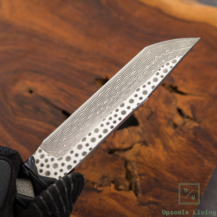 EDC MCUSTA MC-242GD Damascus SPG2 Core Leather/Stingray 10.5