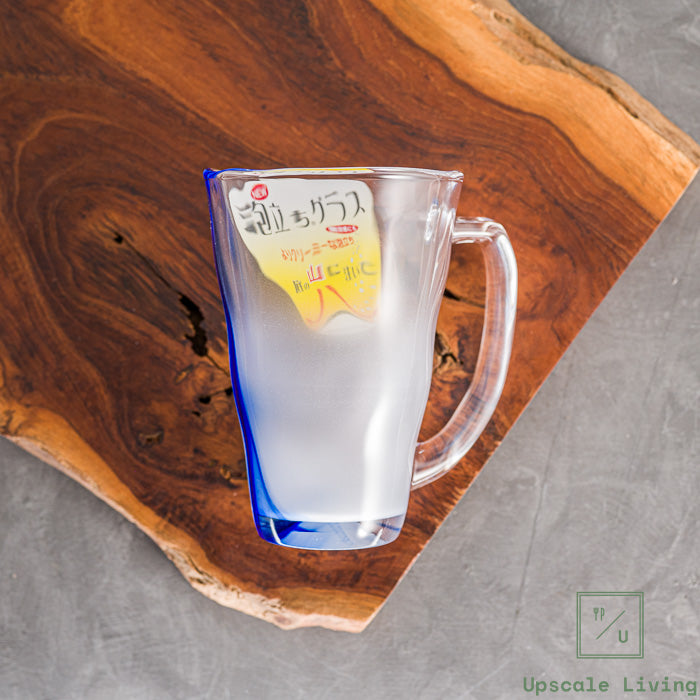 Gelas Beer Toyo Sasaki Glass Beer Glass Foaming Mountain Mug Indigo Stream 390ml
