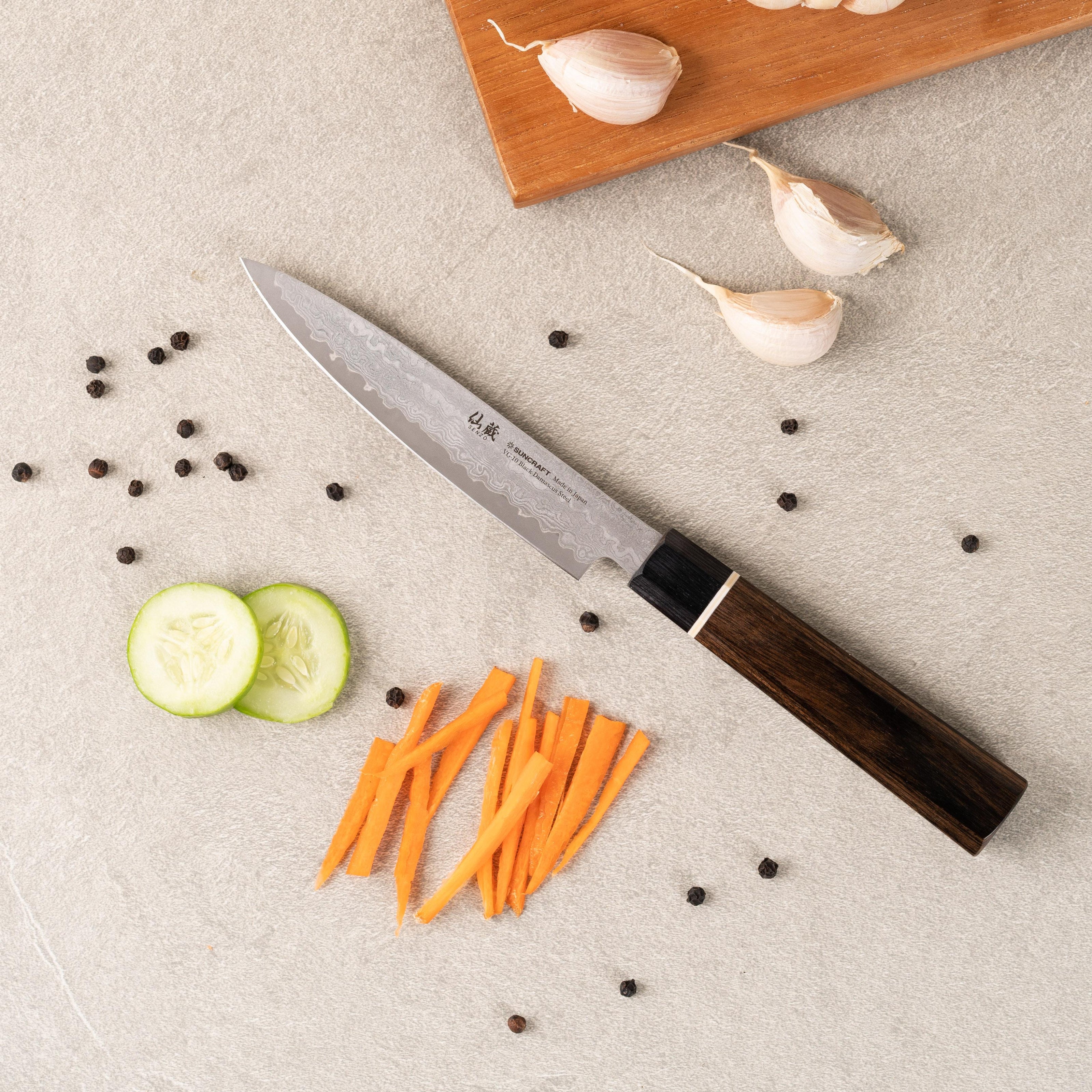 Suncraft Senzo Black Petty Knife 120mm