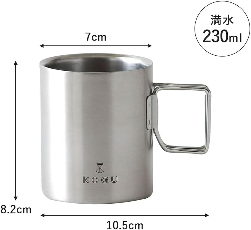 Gelas Kopi Camping KOGU Double Mug Cup 330ml Made in Tsubame - Japan