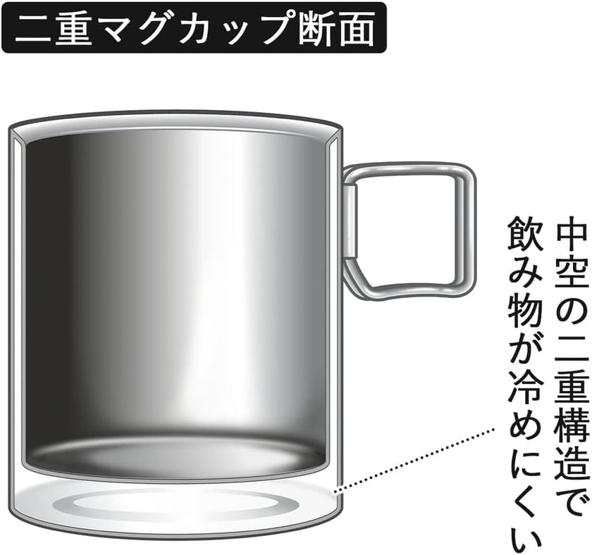Gelas Kopi Camping KOGU Double Mug Cup 330ml Made in Tsubame - Japan