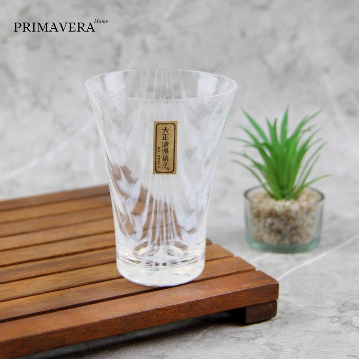 Hirota Glass Taisho Roman Wave Soda Cup Made in Japan