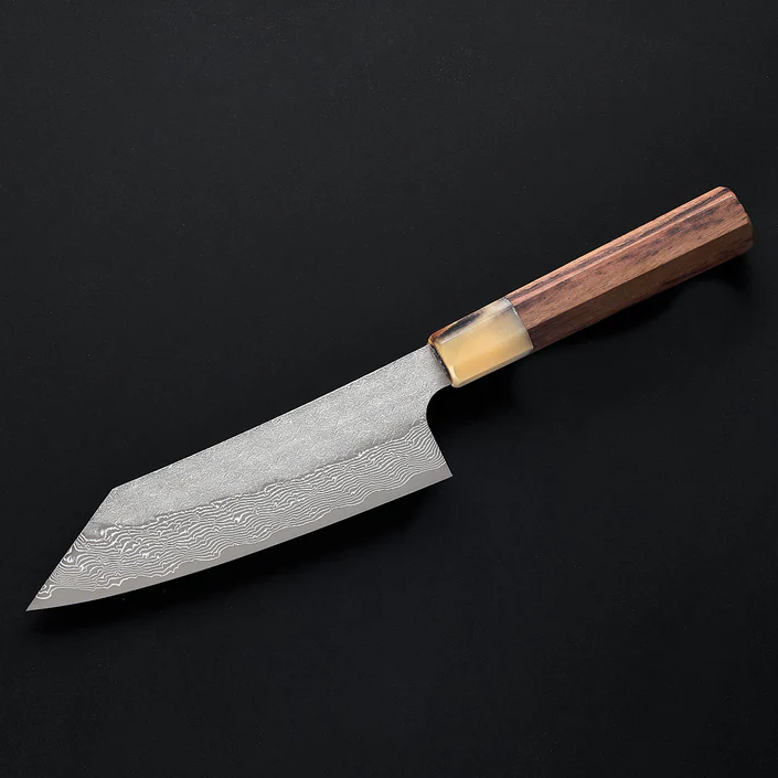 Pisau Dapur Jepang Nigara Hamono SG Strix Damascus Tsuchime  Bunka 170mm