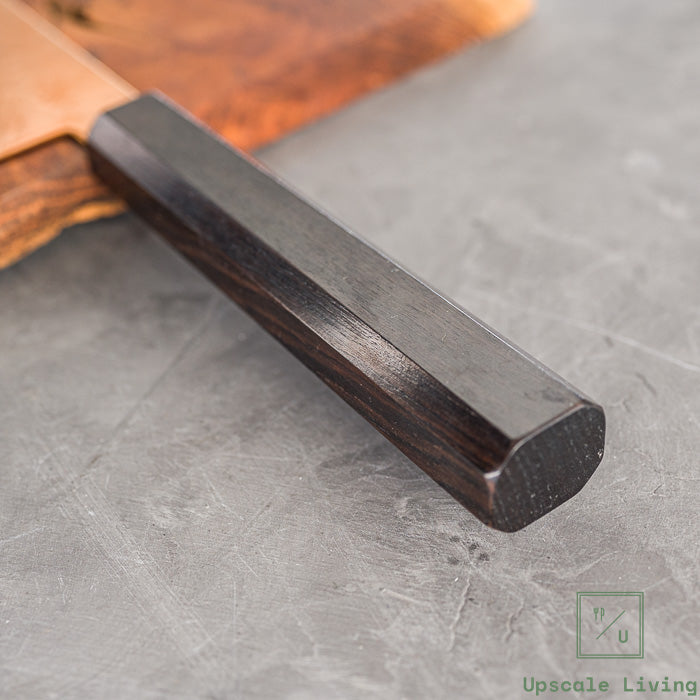 Pisau Dapur Jepang Hatsukokoro Ryuhyo Brown coating SG2 Damascus Kiritsuke Gyuto210mm