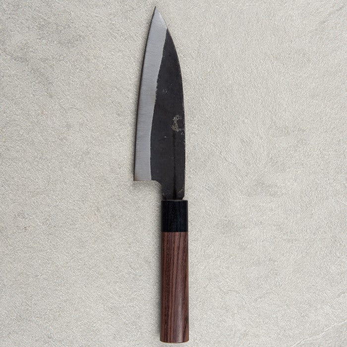 Japanese Knife Yoshida Hamono Aogami#2 Kurouchi Ajikiri 150mm