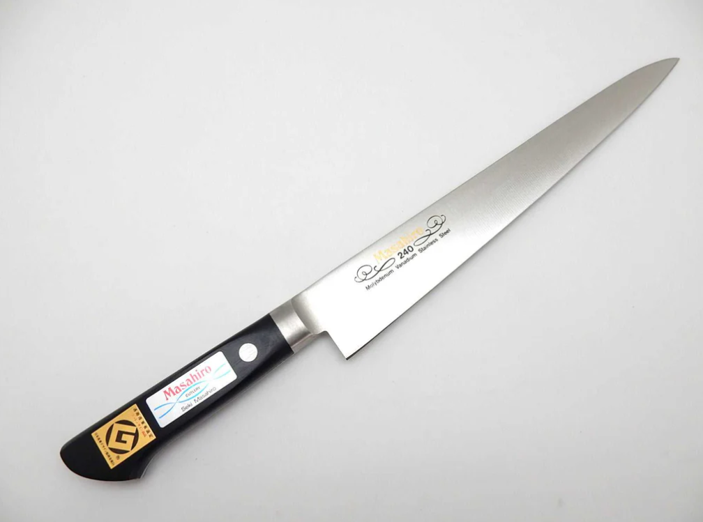 Pisau Dapur Jepang Masahiro MV Suhijiki 240mm W/Bolster