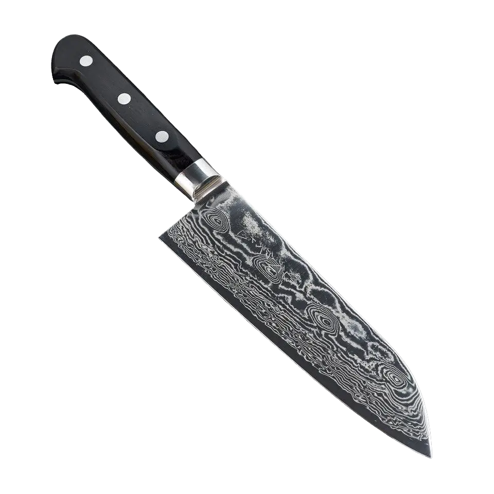 Pisau Dapur Jepang Ryusen Bonten Unryu Santoku VG10 175mm