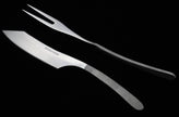Steak Knife Fork set  AUS8 Yoshida Hamono Silver Plain