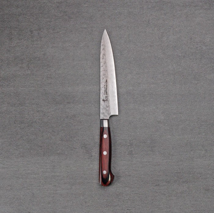 SAKAI TAKAYUKI 33-Layer Damascus Hammered Petty 150mm