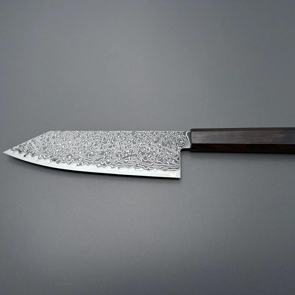 Pisau Jepang Hatsukokoro Ryuhyo Kurozome SG2 Damascus Bunka 180mm