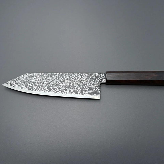 Pisau Jepang Hatsukokoro Ryuhyo Kurozome SG2 Damascus Bunka 180mm